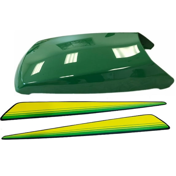 New Kumar Bros USA Upper Hood With LH & RH Decal Set Fits John Deere LT150 LT160 LT170