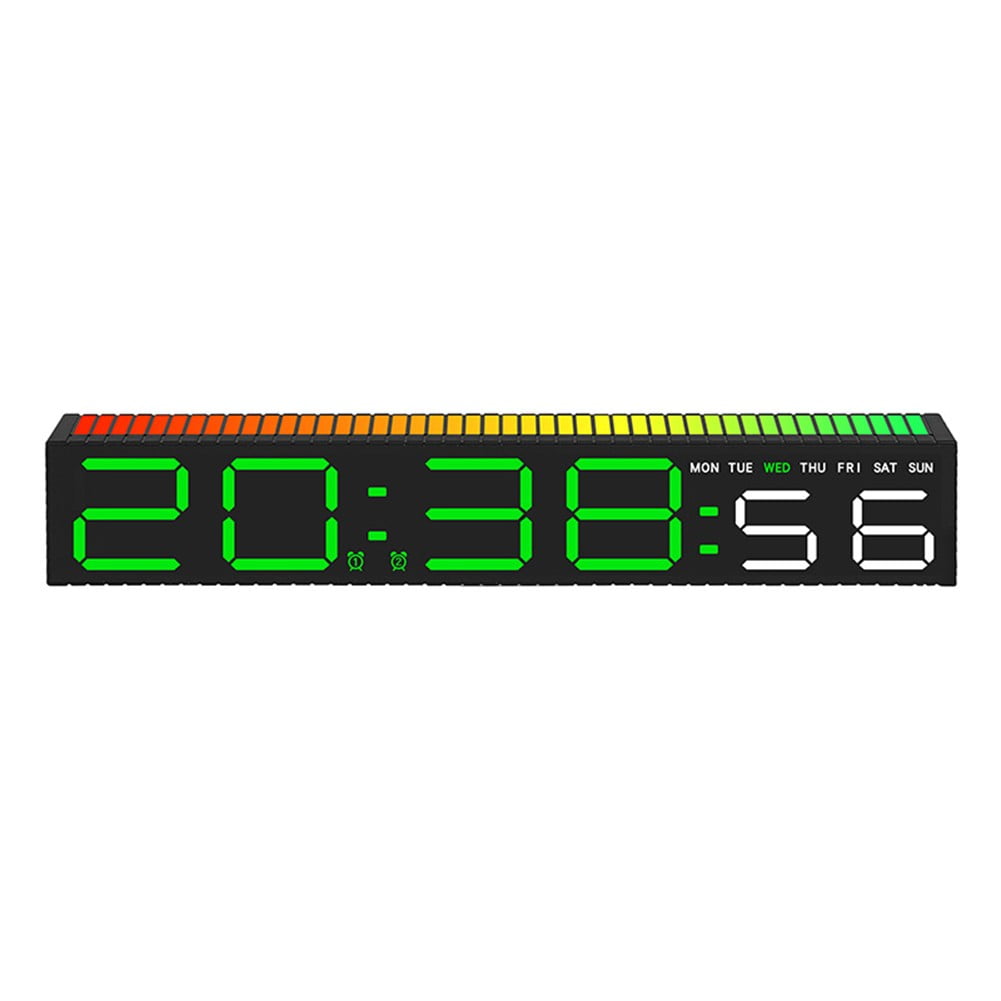New LED Alarm Clock Spectrum Pickup Electronic Clock Temperature ...