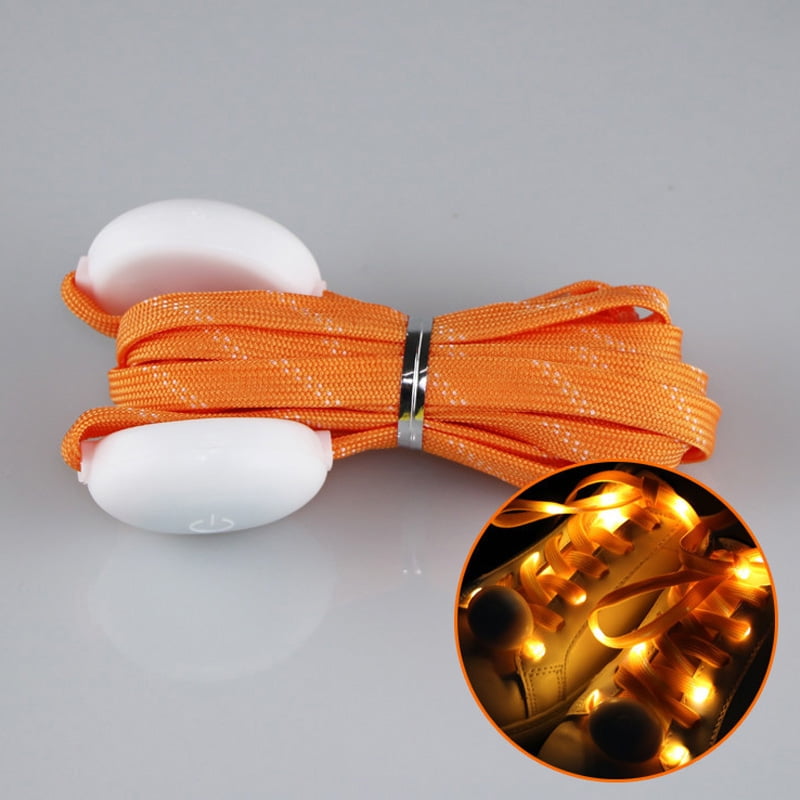 New LED Sport Shoe Laces Luminous Shoelaces Glow Shoe Strings Round ...