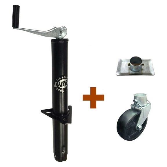 New LIBRA 2000 lbs A Frame Topwind Trailer Jack with Foot Plate & 6" Caster Wheel