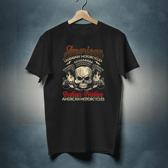 New LIMITED Retro Vintage American Motorcycle Indian for Old Biker T-Shirt