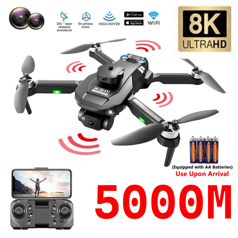 D99 GPS Drone with 8K UHD Camera, Foldable Drones for Adults Beginners, RC  Quadcopter Drone, Brushless Motor, VR Mode, GPS Auto Follow