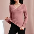 thumbnail image 1 of New Lace V Neck Thermal Underwear Autumn And Winter Slim Fit Bottomed Shirt V Neck Women Thermal Underwear for Women plus Size Mens Thermal Top Pack Thermal Womens Men's Thermal Top Mens Thermal Shirt, 1 of 6