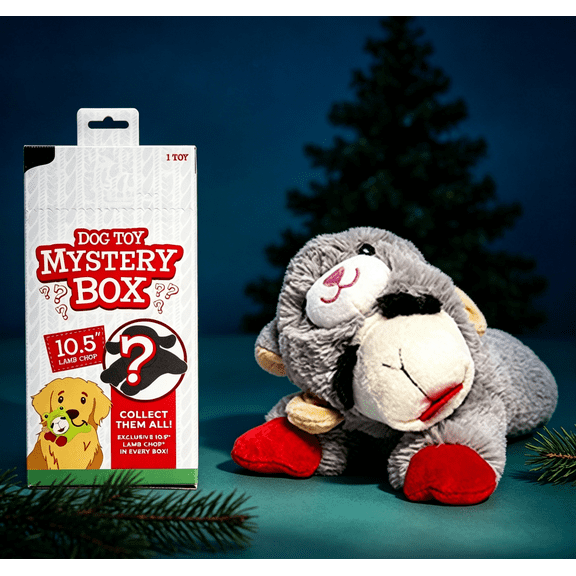New! Lamb Chop Blind Box, Soft Sheep Pet Toy in Surprise Box, Cute Interactive Plush Toy for Small Dogs, Mystery Lambchop Dog Toy Built in Squeaker for Dog Boredom Relief for Best Gifts