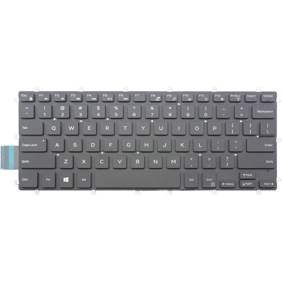 New Laptop Backlit Keyboard Replacement for Dell Inspiron 15 5568 2-in-1 7569 2-in-1 7579 2-in-1 US Layout Black English Keyboard Light Backlight