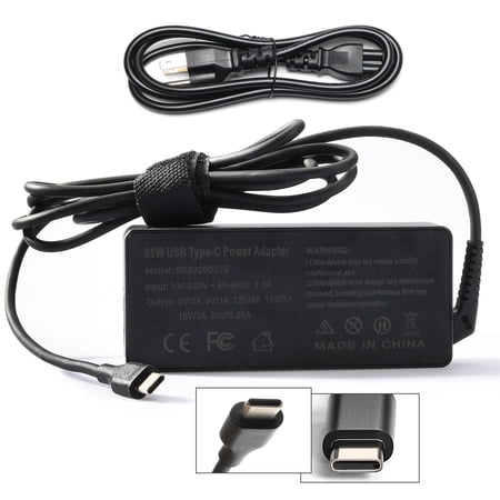 New Laptop Charger 65W 20V 3.25A USB Type-C AC Adapter Power Cord ADLX65YDC2A FOR LENOVO Thinkpad X280 X380 S1 2018 T470 T470S T480