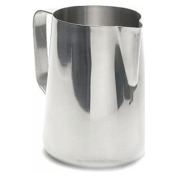 New Large 50 oz. (Ounce) Espresso Coffee Milk Frothing Pitcher, Steaming Frothing Pitcher, Stainless Steel (18/10 Gauge) (1, A)