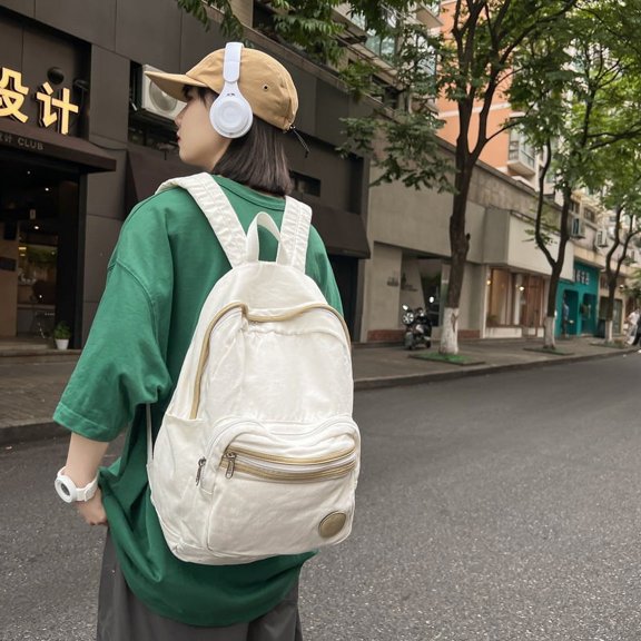 New Large Capacity Backpack Harajuku Style,Brown