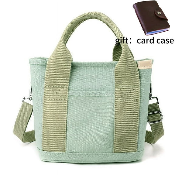 New Large Capacity Multi-Pocket Handbag Women's Canvas Tote Purses Crossbody Bag Vintage Tote Bags for School