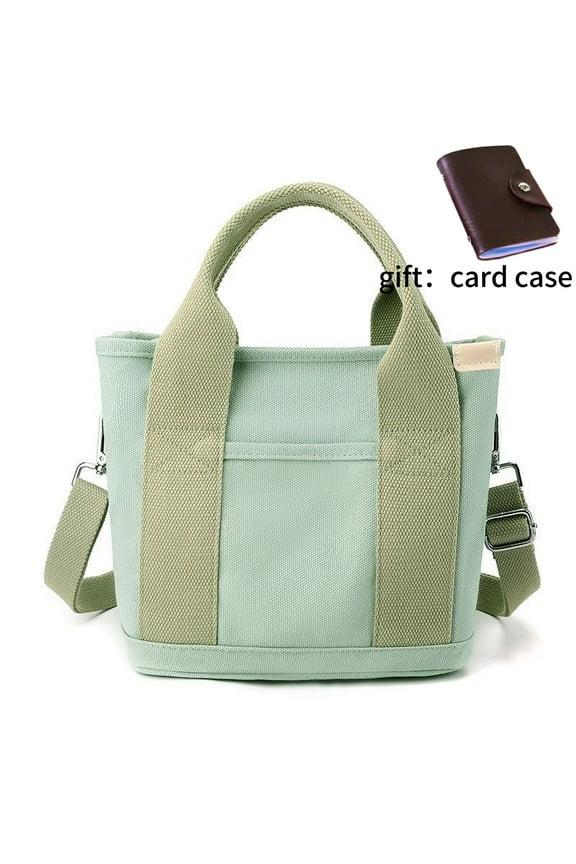 New Large Capacity Multi-Pocket Handbag Women's Canvas Tote Purses Crossbody Bag Vintage Tote Bags for School