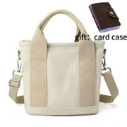 New Large Capacity Multi-Pocket Handbag Womens Canvas Tote Purses Crossbody Bag Vintage Tote Bags for School