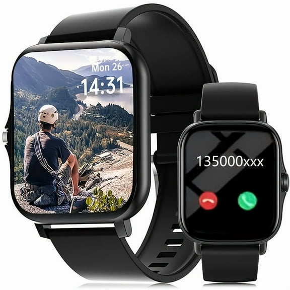 New Large Screen Smartwatch - Compatible with Android/iPhone, Built-in Microphone for HD Calls, Multiple Sports Modes & Clear Music Playback, Unisex Easy-to-Wear Watch for Outdoor Sports & Daily Use