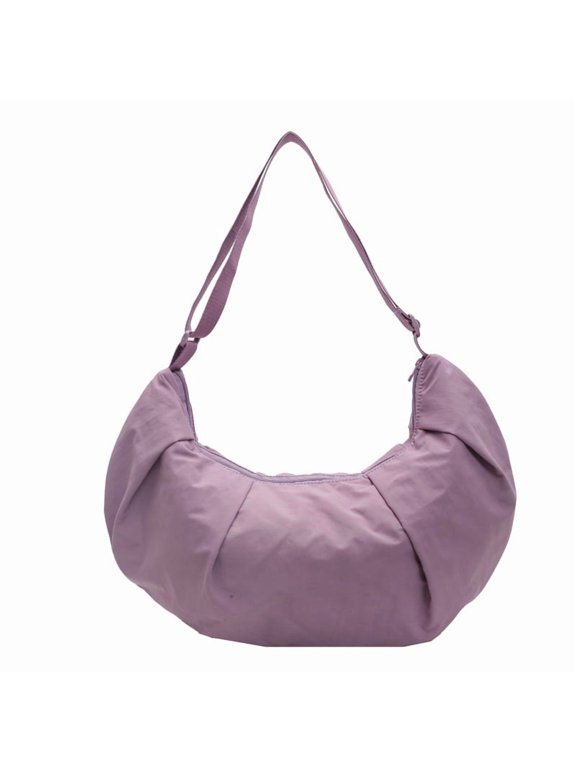 New Large-capacity Nylon Cloth Bag, Dumpling Bag, Women's Soft and Sticky Cotton Bag, Single-shoulder Crossbody Bag, Fashionable Artistic Cloud Bag