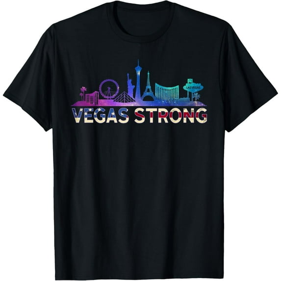 New Las Vegas Strong Tshirt for Men, Women and Youth T-ShirtMen and women can wear, black T-shirts, gifts. Age: M,L,XL 2XL, 3XL, 887XL