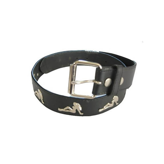 New Leather Hot Girls Wind Blowing Hair Belt - Black (2 Sizes Available), 30-32