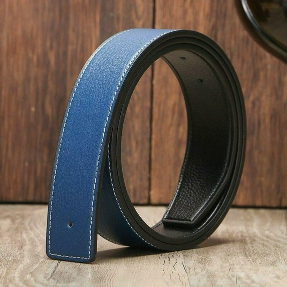 New Leather No Buckle For H 38mm Replacement Belt Men's Strap Straps