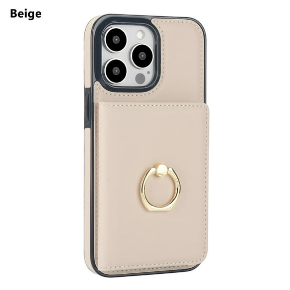 New Leather Wallet RFID Blocking Layer Protect Anti-Theft Magnetic Leather Cover For iPhone 16ProMax 16Pro 16Plus 15 Pro Max 14 Plus 13 12 11 SE 2022 X XS XR 8 7 360° Ring Kickstand Case