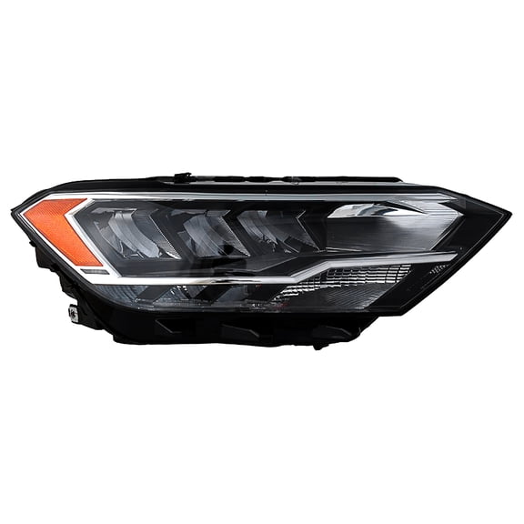 New Led Bulb High Low Beam Clear Lens Right Side Headlight Compatible With Volkswagen Jetta R-Line 2019 2020 2021 2022 2023 By Part Numbers Vw2503174 17A-941-036-E 17A941036E