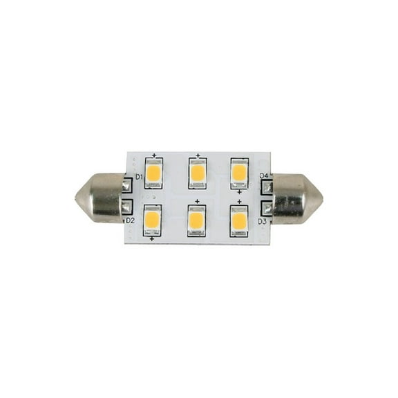 New Led Replacement Bulbs scandvik 41104p Festoon 42mm LEDs 6 Warm White 1.44W .12A Lumens 72