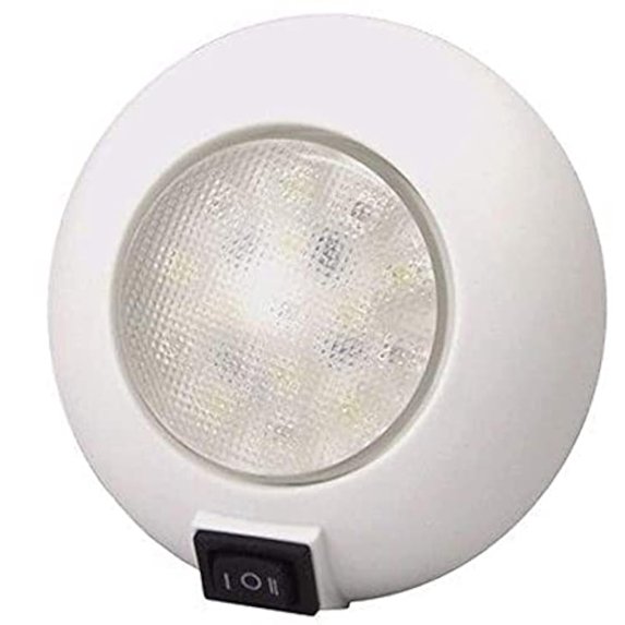 New Led Surface Mount Dome Light t-h Marine Led51830dp Dia. 4" LEDs 9 White / 6 Red
