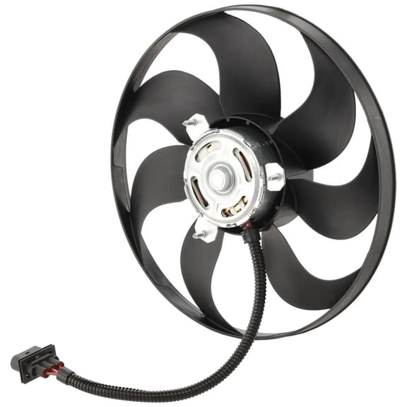 New Left Cooling Fan Assembly Compatible With Volkswagen Beetle TDI 4 Cyl 1.9L Beetle GLS TDI 4 Cyl 1.9L Beetle GLX 4 Cyl 1.8L 1998-2006 By VW3117120 6X0959455C