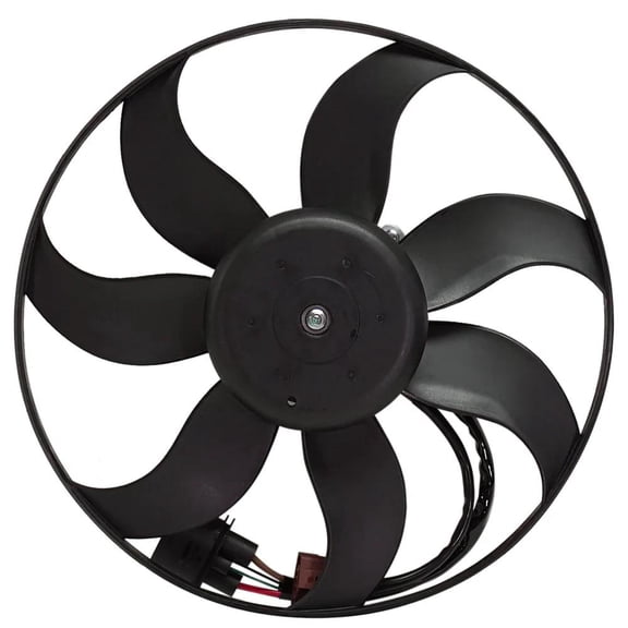 New Left Cooling Fan Assembly Compatible With Volkswagen Passat SEL Premium 5 Cyl 2.5L Eos 3.2 6 Cyl 3.2L CC VR6 4Motion Executive 6 Cyl 3.6L 2006-2017 By VW3117117 1K0959455EA