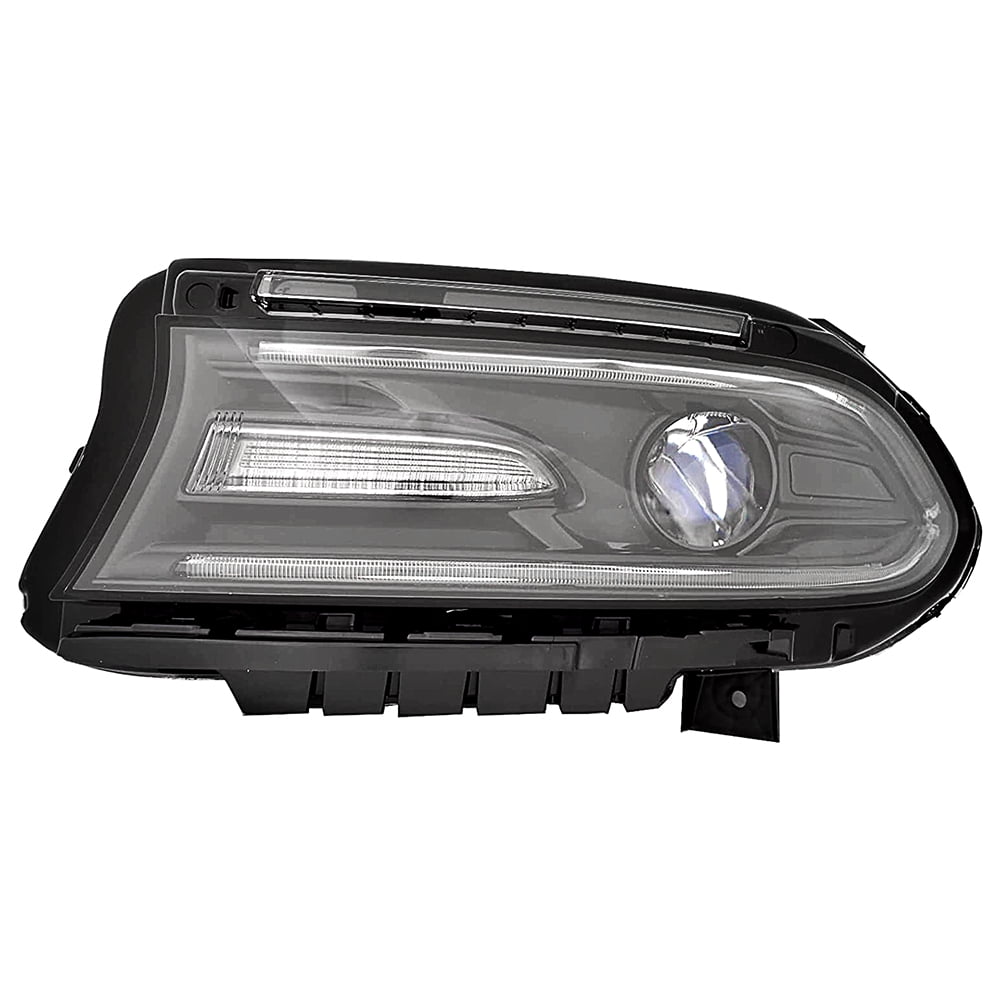New Left Headlight Compatible With Dodge Charger Pursuit Gt RT Sxt Sedan  2018 2019 2020 2021 by Part Number 68541681AA CH2502337 Bulbs Included