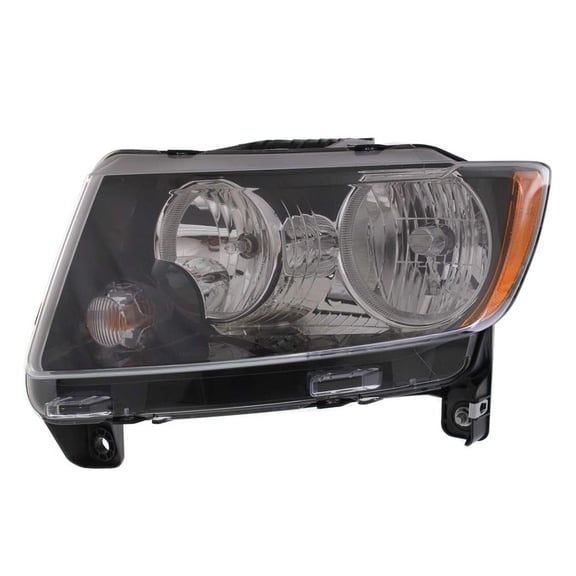 New Left Headlight Compatible With Jeep Compass Limited Sport Utility 4 Door 2.4L 2013 2014 2015 2016 2017 By Part Numbers CH2502246 68171215AB
