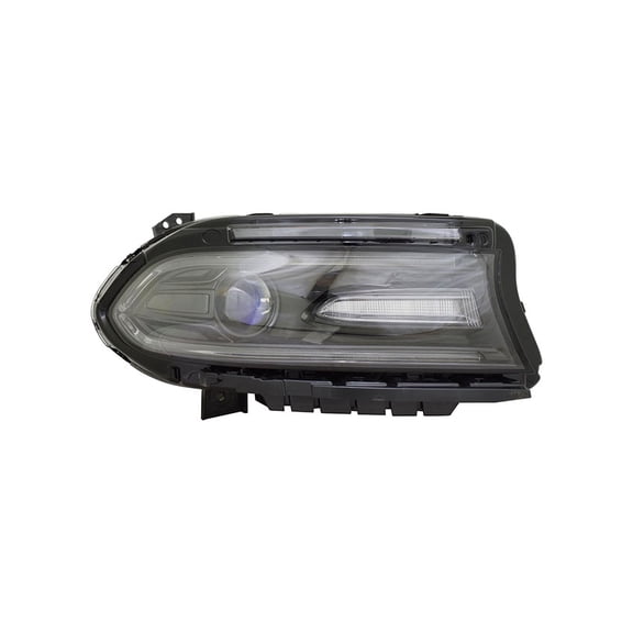 Passenger Side Halogen Headlight Compatible with 2016-2019 Dodge Charger Sedan 3.6L Pentastar V6 5.7L HEMI 6.4L HEMI V8 LED DRL Replaces 68294430AF CH2503296 20-9695-90-9