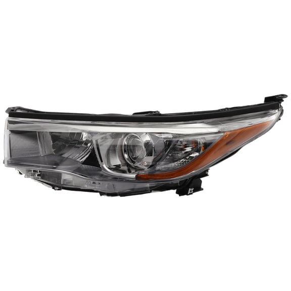 New OEM Replacement Headlight Assembly Compatible with 2014-2016 Toyota Highlander Left Driver Side 2.7L 3.5L I4 HALOGEN REPTY100106 185HP