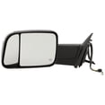 thumbnail image 1 of Driver Towing Mirror Compatible with 2015-2018 Ram 2500 3500 Power Folding Power Glass Heated Blind Spot Signal Puddle Light Textured 68412883AC CH1320401, 1 of 5