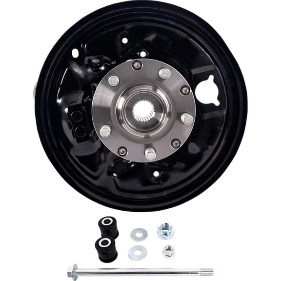 Driver Side Rear Loaded Steering Knuckle Compatible with 2001-2008 Subaru Forester 2.5L 4 Cyl Boxer Rear Drum Brake 28419FE011 With Hub Bearing Shield