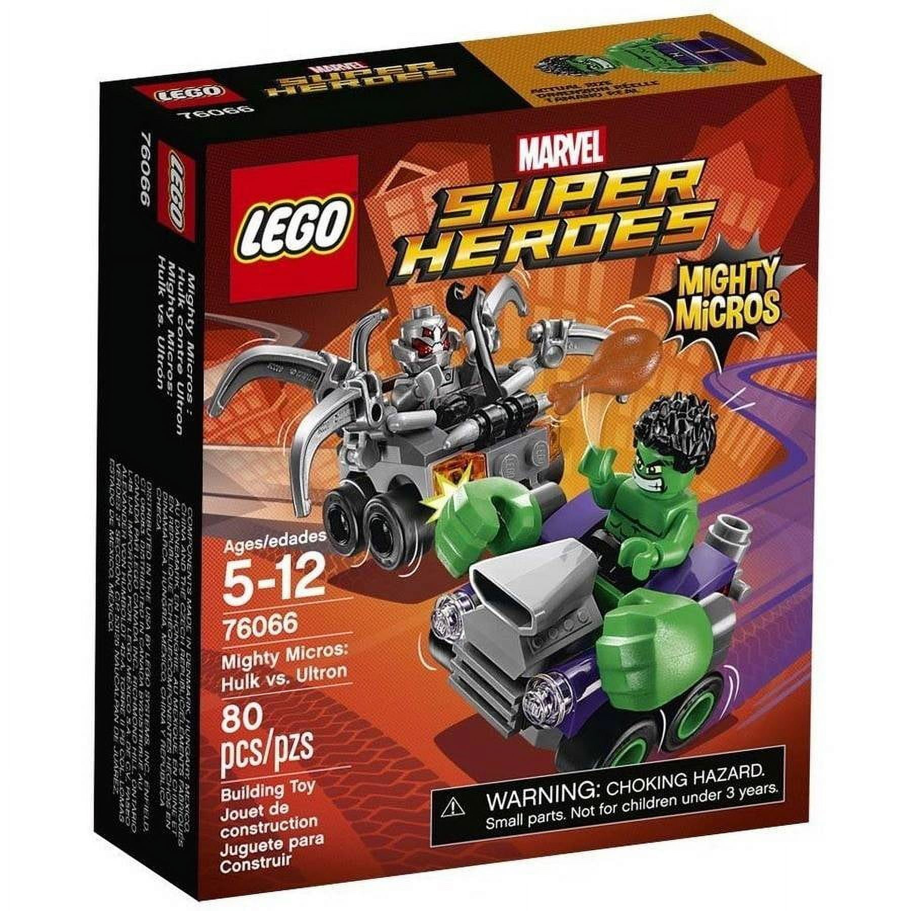 New Lego Building Toy Marvel Super Heroes Mighty Micros Hulk Vs. Ultron 80-Piece