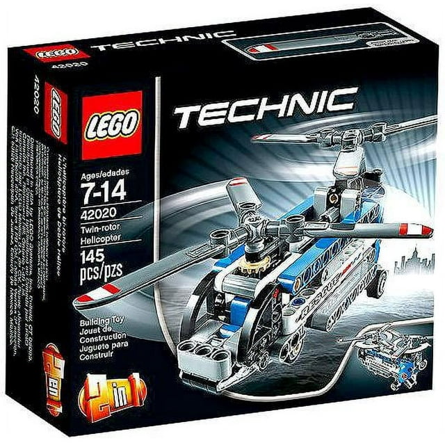 New Lego Building Toy Technic Twin-Rotor Helicopter Model Kit 145-Piece 42020 !