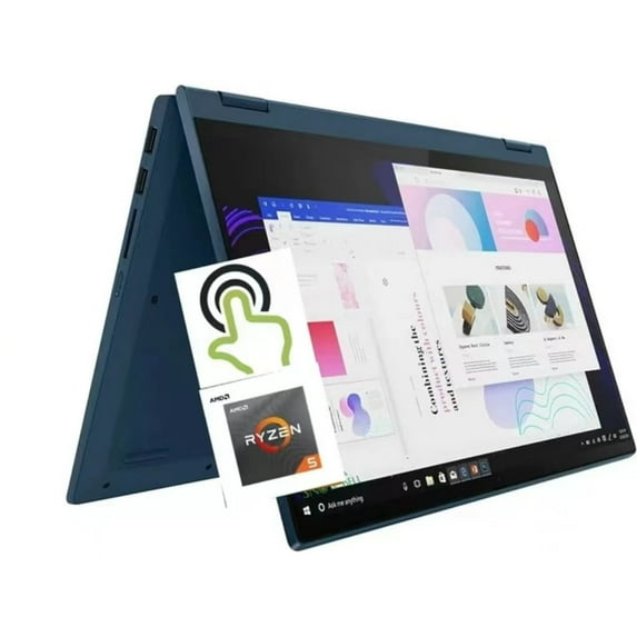 New Lenovo IdeaPad Flex 5 Touchscreen Laptop 16" FHD+ 1920 x 1200 AMD Ryzen 5 7530U Processor,Fingerprint Reader, Windows 11 Home(8GB RAM | 256GB PCIe SSD),Abyss Blue