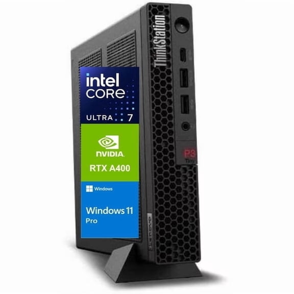 New Lenovo ThinkStation P3 Tiny Gen 2,Workstation with Intel Core Ultra 7 265 vPro Processor, NVIDIA RTX A400 4GB GDDR6 Graphics, 16GB DDR5 RAM, 512GB SSD, Windows 11 Pro