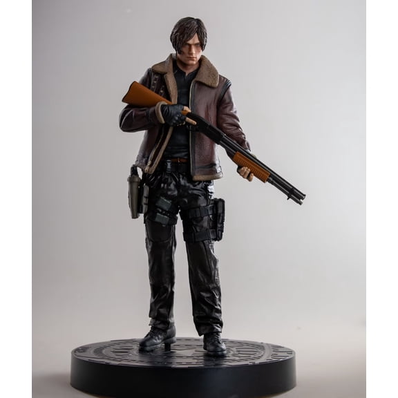 New Leon kennedy (Leather Ver) Character Anime Model Statue Action Figures Desktop Ornament Popular Decorations Fan Souvenirs Creative Gift Collectable