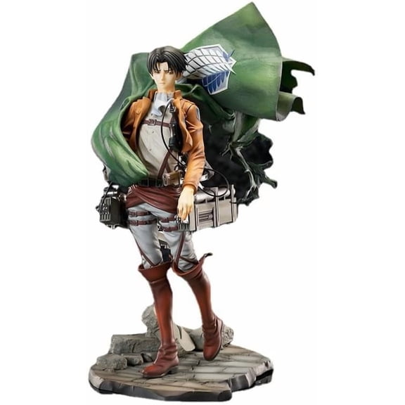 New Levi Ackermann, Eren Jaeger Figure Statue 26cm/10.2inch Action Figures Cartoon Character PVC Model Toys Anime Collection Decoration Gift (Levi Ackermann)