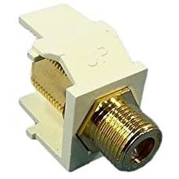 New Leviton Almond Quickport Gold Coaxial Cable Connector Jack Coax 40831-BA
