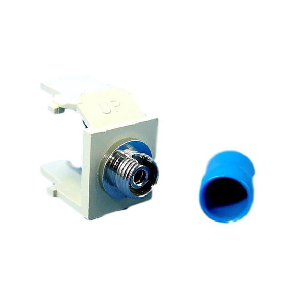New Leviton Ivory Quickport Snap-In Simplex FC Fiber Optic Jack SM/MM 41084-FIP
