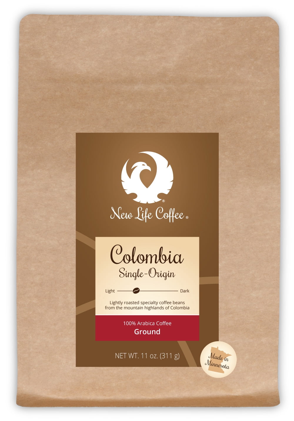 New Life Coffee Colombia: Single-Origin Ground, 11 oz. Bag