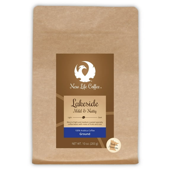 New Life Coffee Lakeside: Mild & Nutty Ground, 10 oz. Bag