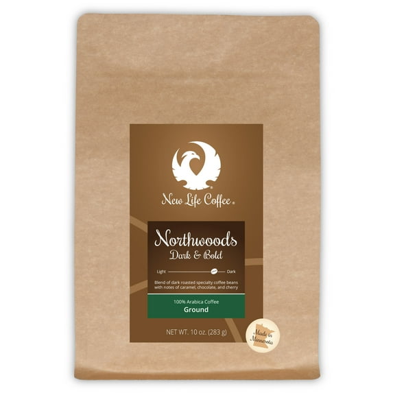 New Life Coffee Northwoods: Dark & Bold Ground, 10 oz. Bag