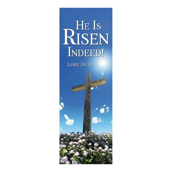 New Life Series Church Banner for Lent and Easter - He is Risen