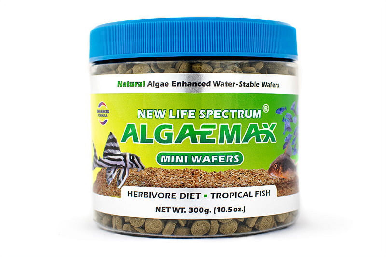New Life Spectrum AlgaeMax Algae Wafers Fish Food, Mini (7.25-7.75mm), 10.5 oz
