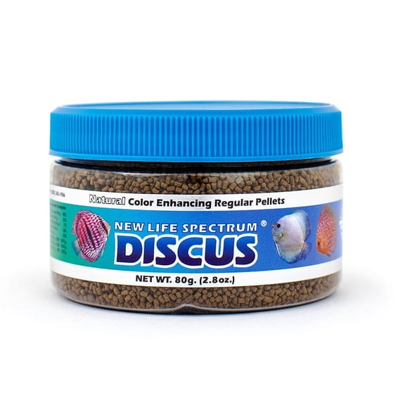 New Life Spectrum Discus Color-Enhancing Fish Food Pellets, Regular (1-1.5mm), 2.8 oz