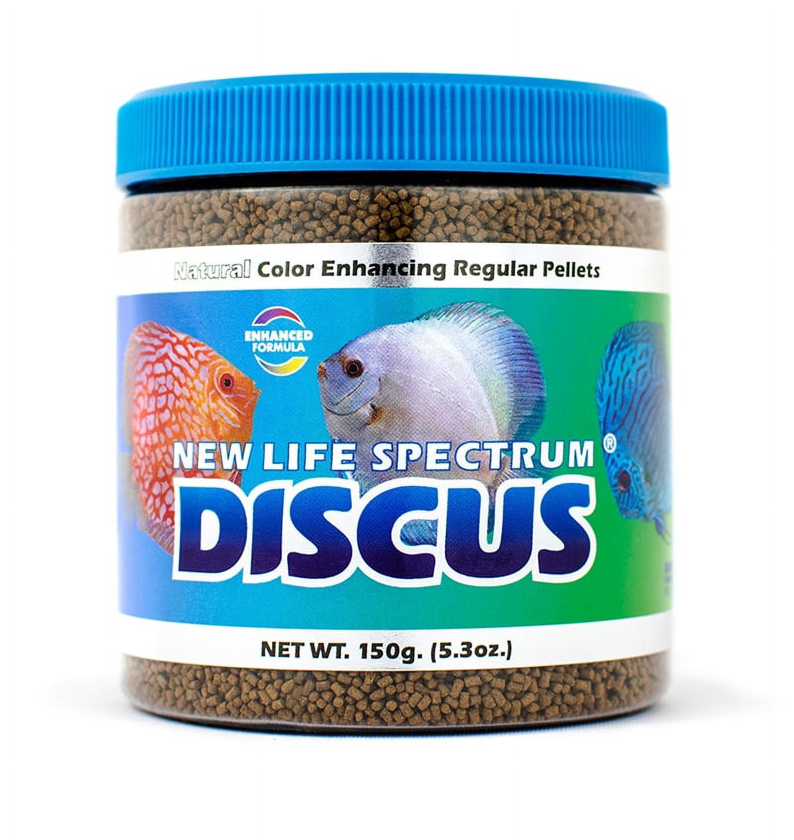 New Life Spectrum Discus Color-Enhancing Fish Food Pellets, Regular (1-1.5mm), 5.3 oz