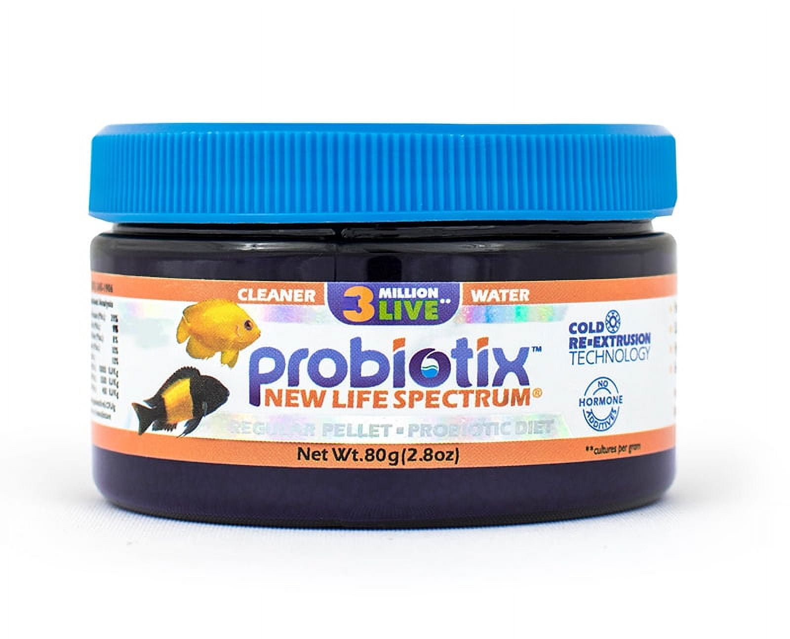 New Life Spectrum Probiotix Enhanced Digestion Fish Food Pellets, Regular (1-1.15mm), 2.8 oz