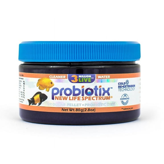 New Life Spectrum Probiotix Enhanced Digestion Fish Food Pellets, Regular (1-1.15mm), 2.8 oz