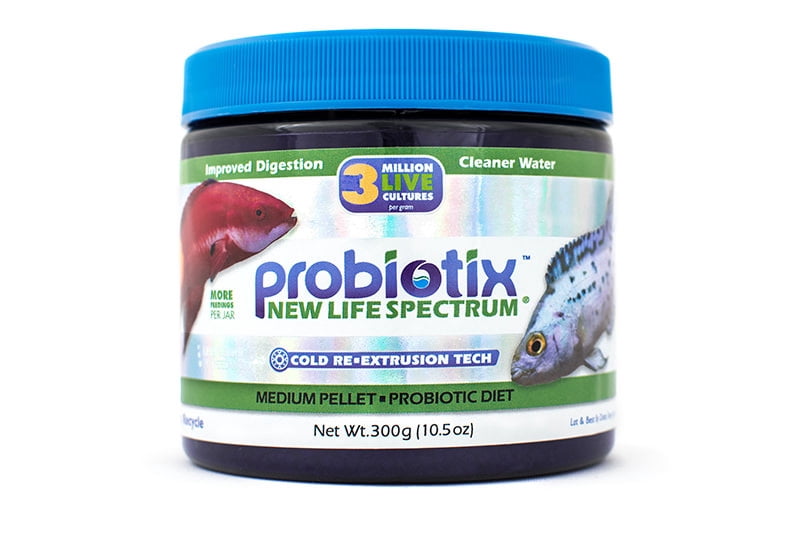 New Life Spectrum Probiotix Medium Fish Food Pellets for Enhanced Digestion, 300 g